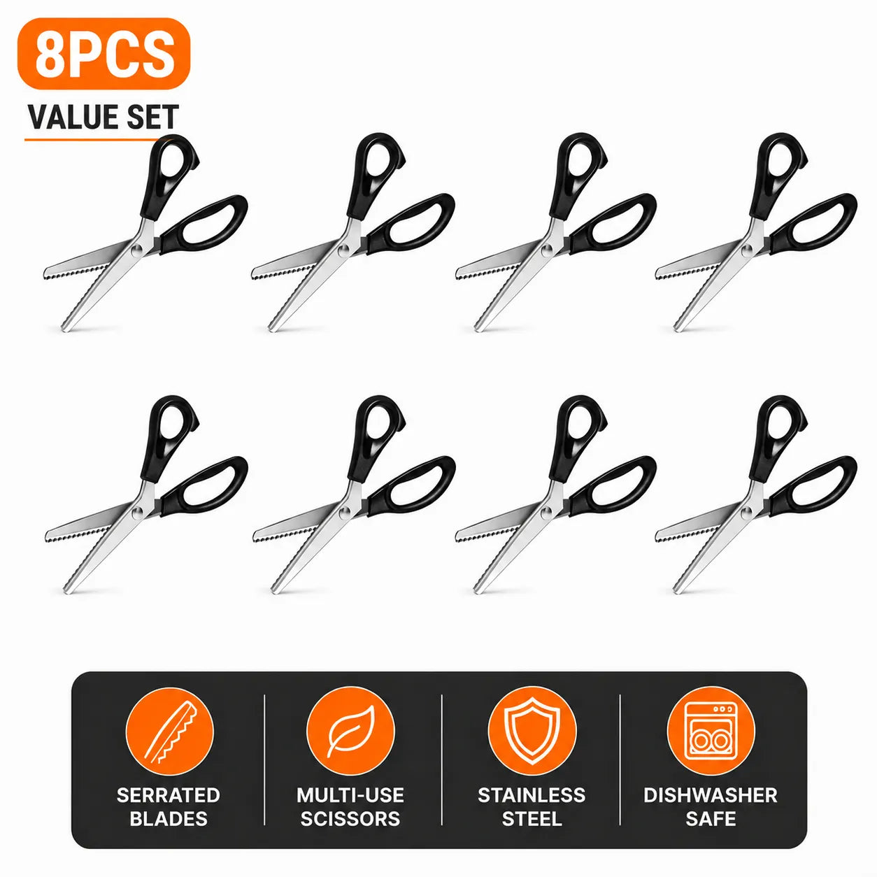✂️Professional Pinking Shears – Stainless Steel Zigzag Fabric Cutting Scissors✨🧵