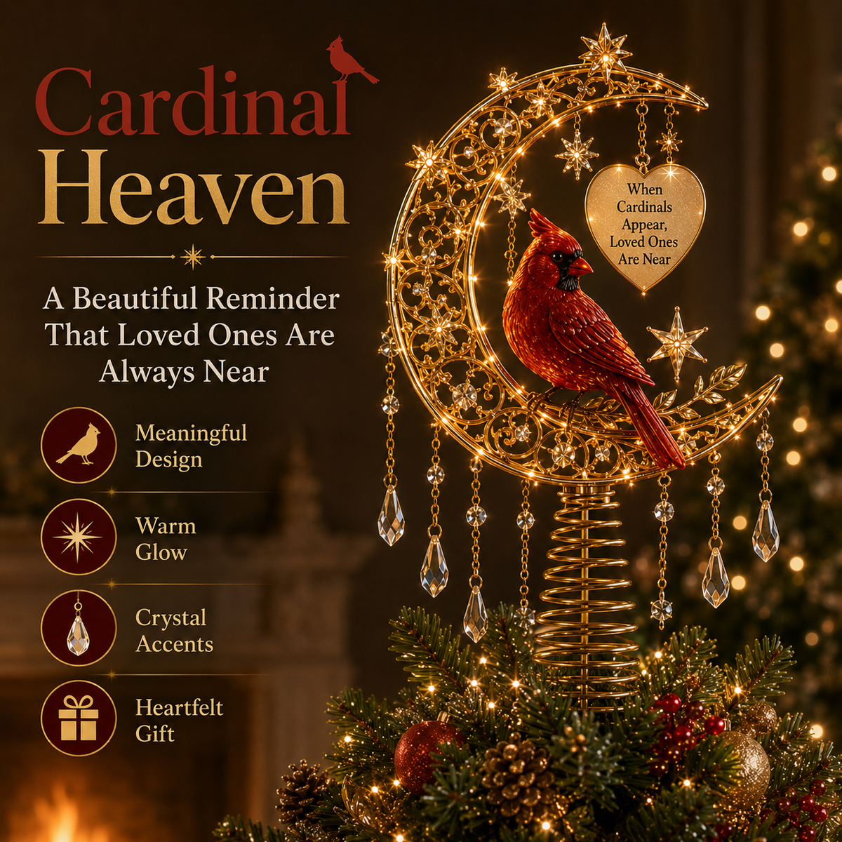 🎄Meaningful Christmas Tree Topper Silvlya™ – Lighted Holiday Keepsakes