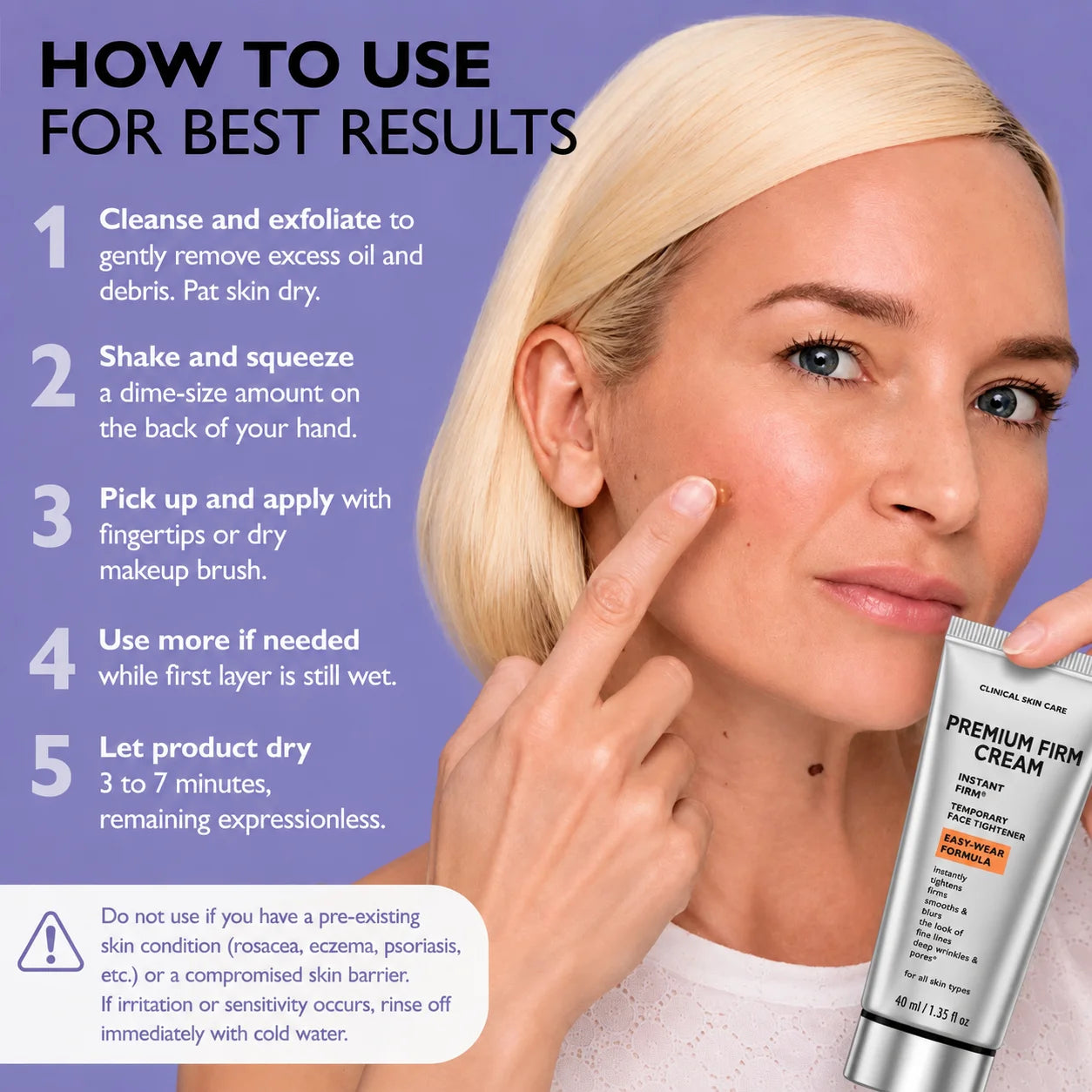 Instant Firming Temporary Face Tightener Easy-Wear Formula