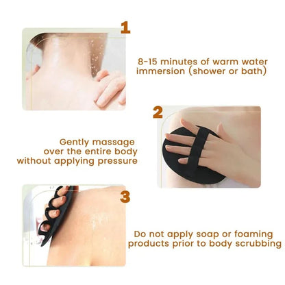 🧽 4-Pack Soft Rubber Shower Scrubber – Gentle Yet Effective, Exfoliates & Cleanses All Skin Types