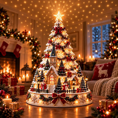 🎄Christmas Village Projection Centerpiece – 4 Themed Villages