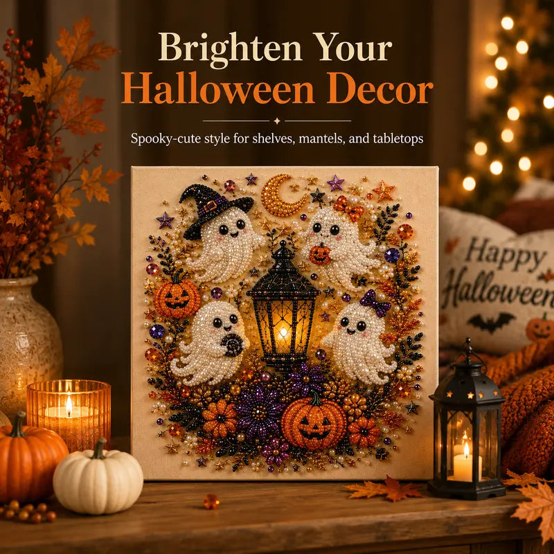 🔥 Last Day 49% OFF – 👻✨ Halloween Pearl Art DIY Kit – Turn Tiny Pearls into Spooky-Cute Magic