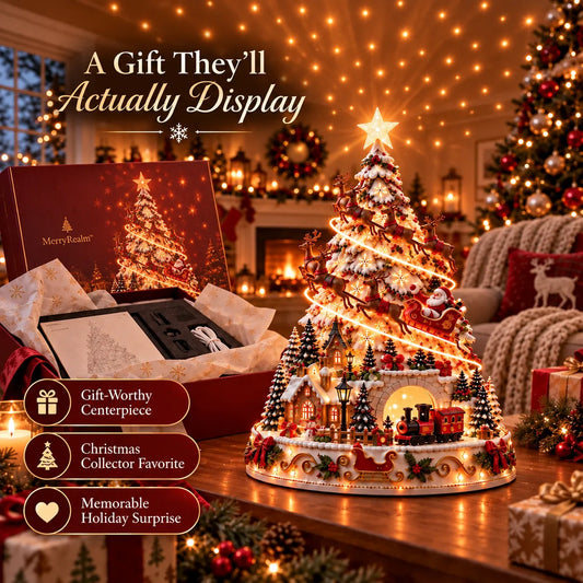 🎄Christmas Village Projection Centerpiece – 4 Themed Villages