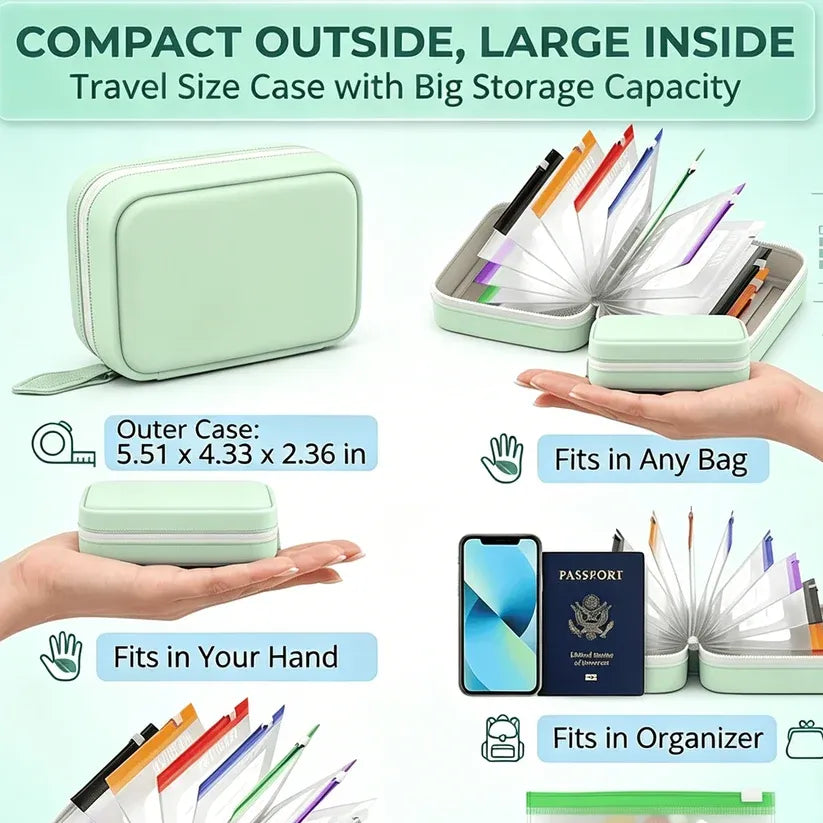 💊 A8 Waterproof Pill Pouch Set – Large Weekly Travel Medicine Organizer