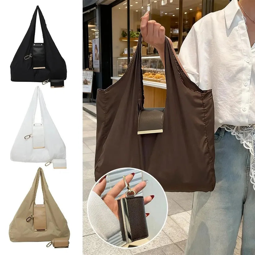 Mini Keychain Foldable Tote Bag