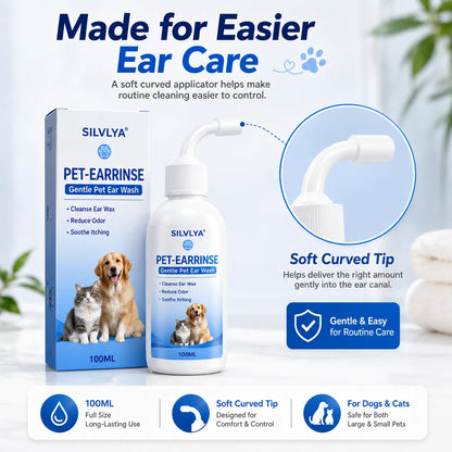 Gentle Pet Ear Wash | Odor-Free Cleaning for Dogs & Cats