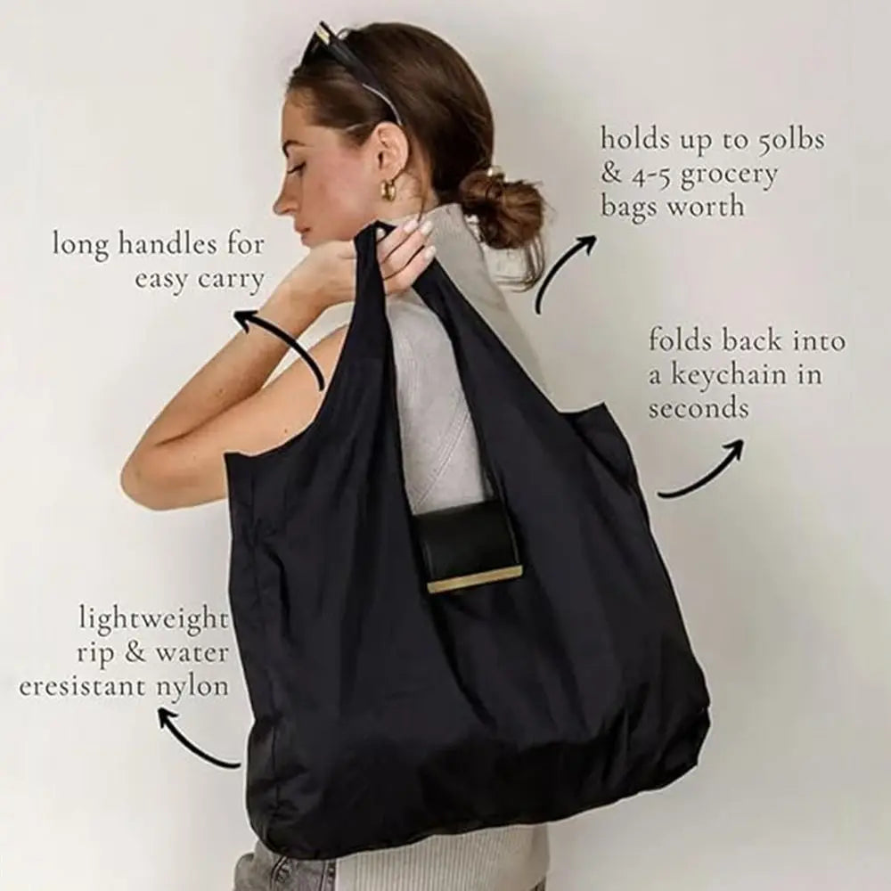 Mini Keychain Foldable Tote Bag