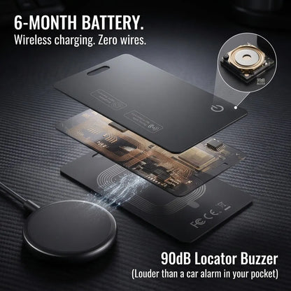 👉 Ultra-Thin Smart Tracker Card (iOS & Android) Everyone Sees a Black Card. It’s a Tracker.