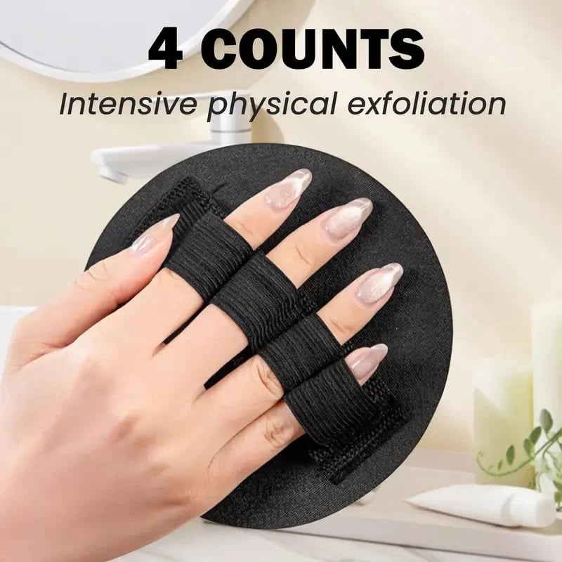 🧽 4-Pack Soft Rubber Shower Scrubber – Gentle Yet Effective, Exfoliates & Cleanses All Skin Types