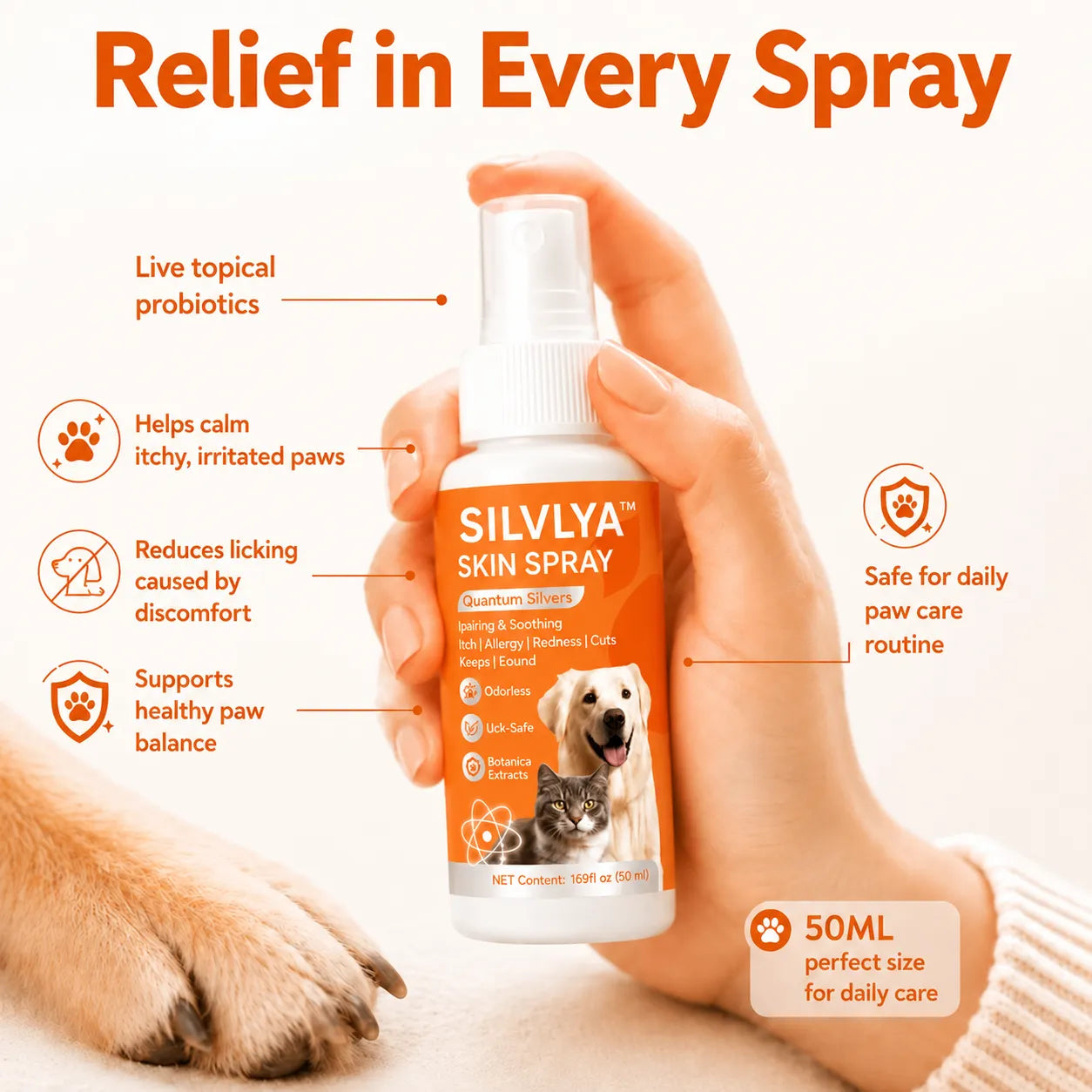 SILVLYA™ Probiotic Paw Spray
