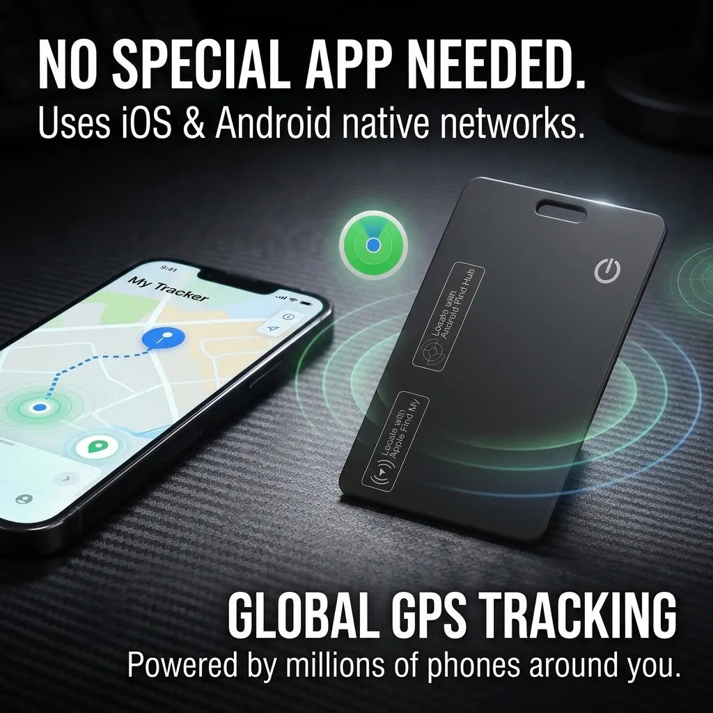 👉 Ultra-Thin Smart Tracker Card (iOS & Android) Everyone Sees a Black Card. It’s a Tracker.