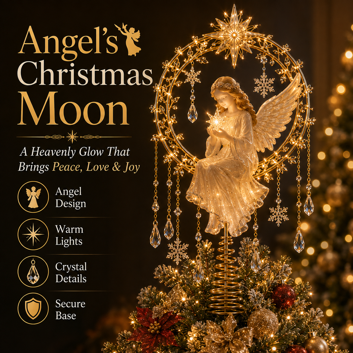 🎄Meaningful Christmas Tree Topper Silvlya™ – Lighted Holiday Keepsakes