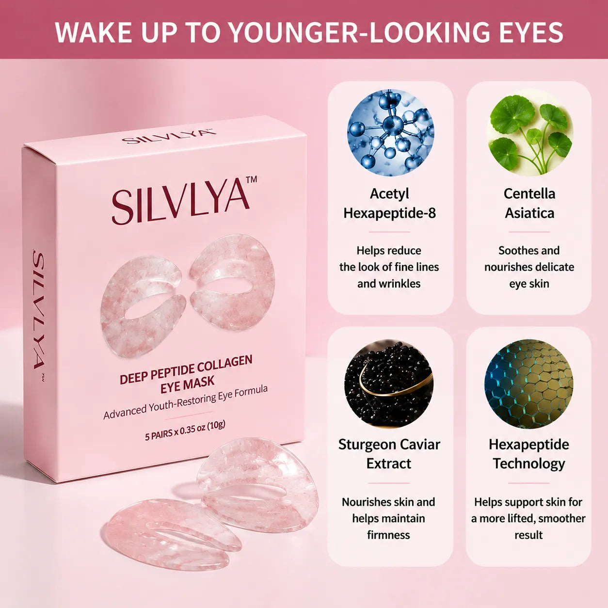 SILVLYA™ Deep Peptide Collagen Eye Mask