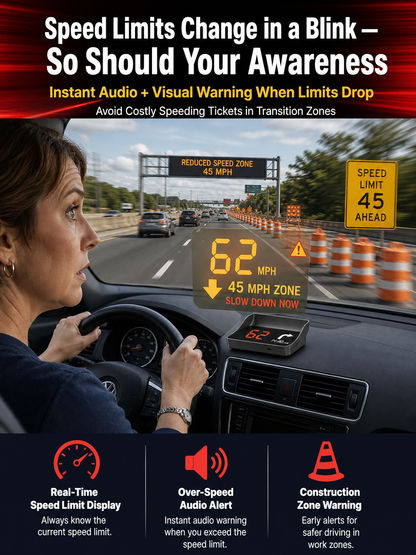 Head-Up Display (HUD) Car GPS Digital Speedometer