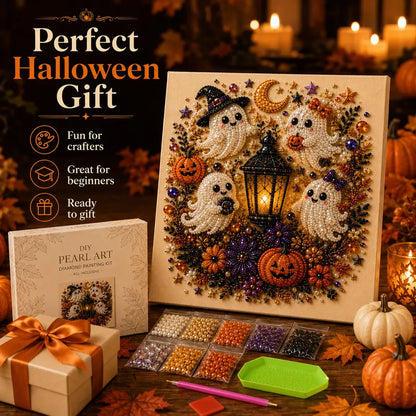 🔥 Last Day 49% OFF – 👻✨ Halloween Pearl Art DIY Kit – Turn Tiny Pearls into Spooky-Cute Magic