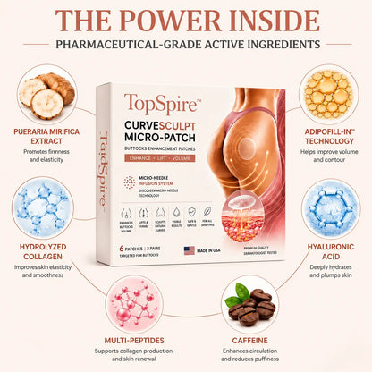 TopSpire™ CurveSculpt Micro-Patch ✦ Sculpt • Firm • Smooth Lower Body Curves ✦ Micro-Needle Infusion System