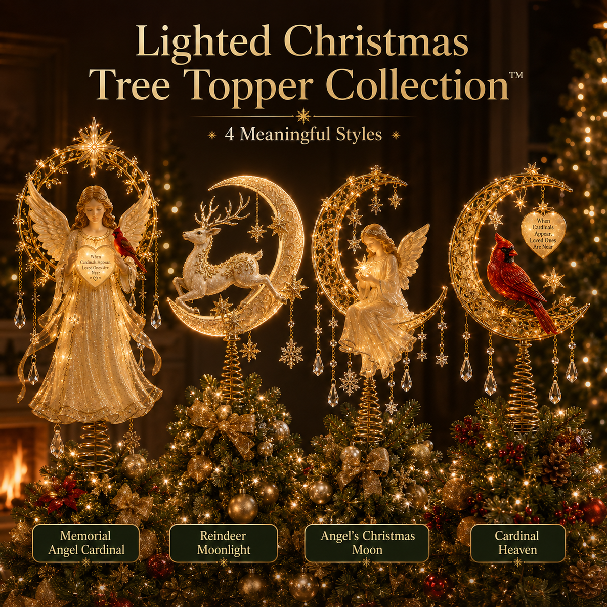 🎄Meaningful Christmas Tree Topper Silvlya™ – Lighted Holiday Keepsakes