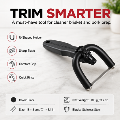 🥩 2-in-1 Handheld Fat Trimmer & Pork, Portable Meat Fat Remover Tool, Easy Brisket Trimming BBQ Kitchen Gadget