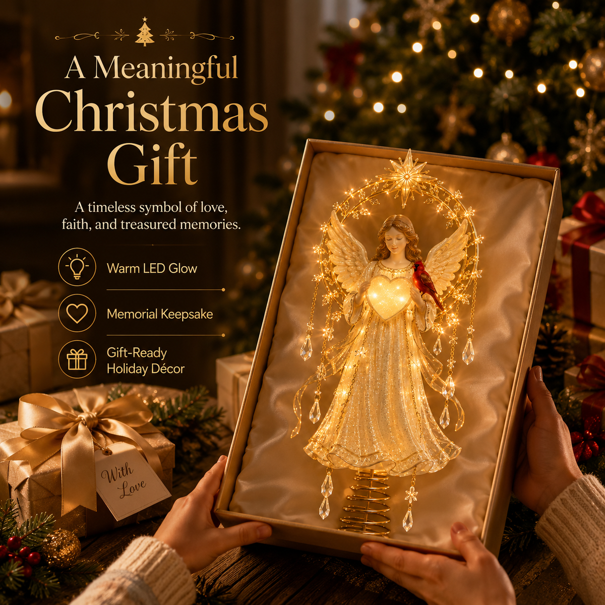 🎄Meaningful Christmas Tree Topper Silvlya™ – Lighted Holiday Keepsakes