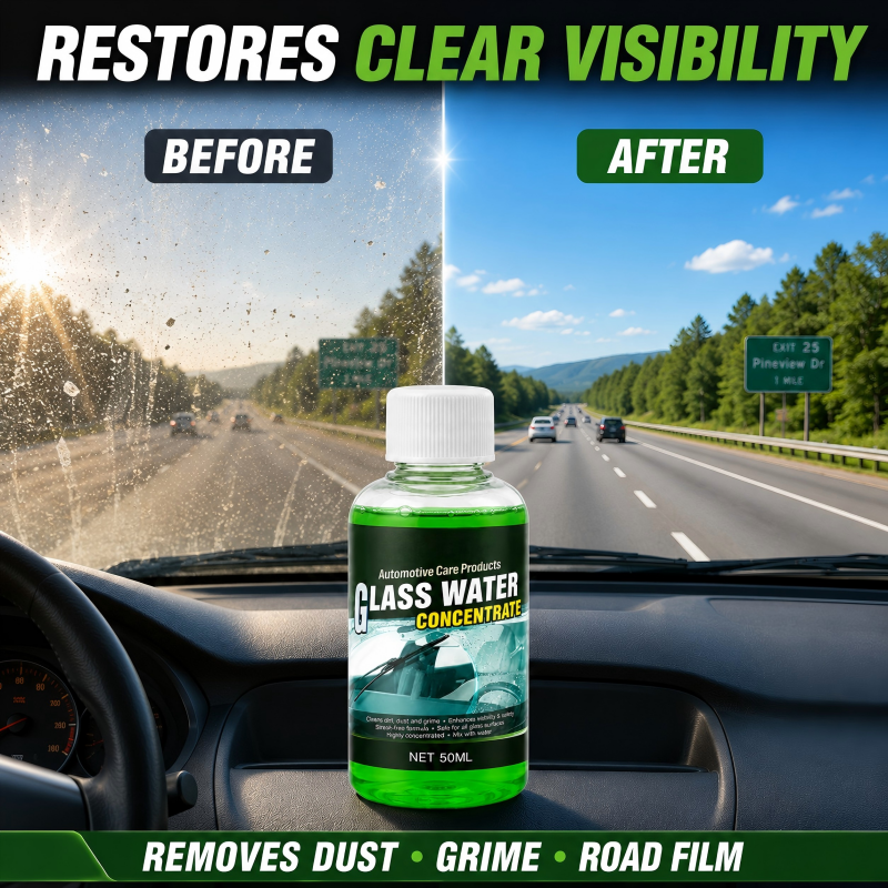 🥳2026 HOT SALE🥳💞50K+ SOLD! 💧✨ 50% OFF! Glass Concentrate – 10ml makes 1L, cuts bugs & grime, streak-free. 1 bottle = 50L. 🚗💪